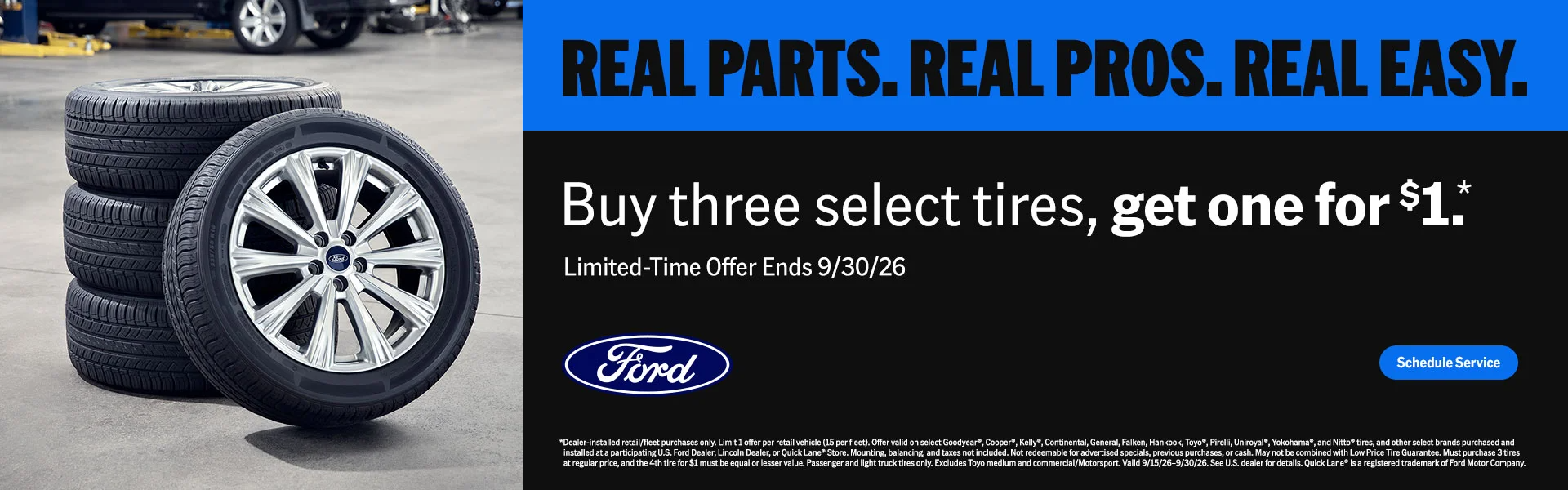 Buy Three Tires, Get One for $1